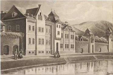 Weeshuis en ziekenhuis van de Heilige Geest in Boppard in 1865
